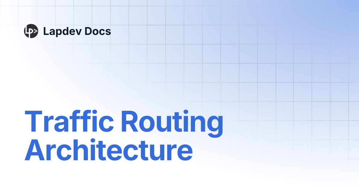Traffic Routing Architecture | Lapdev Docs